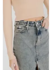 Hellgrau-blauer Calvin Klein Bleistiftrock