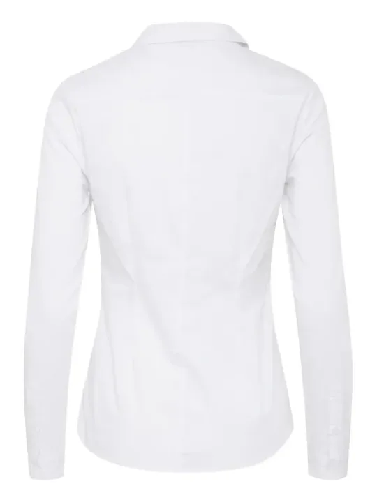Weißes Langarmhemd mit Kragen