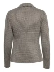 Kontrastreiches Woll-Hundzahn-Blazer-Design