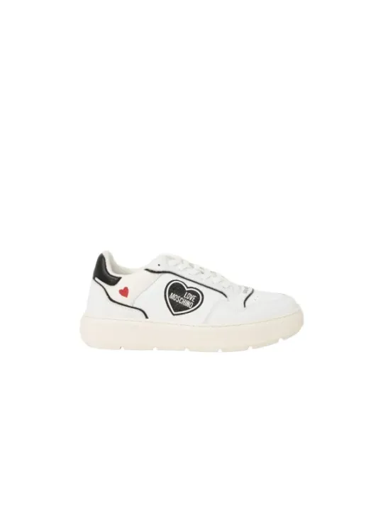 Weiße Love Moschino Herz-Sneakers
