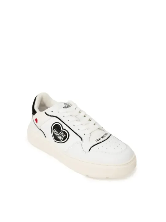 Weiße Love Moschino Herz-Sneakers