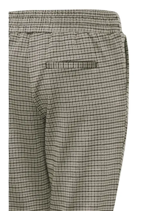 Hoch taillierte Hosen mit Karomuster