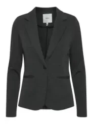 Schwarzer Wollblazer mit Revers