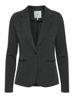 Schwarzer Wollblazer mit Revers