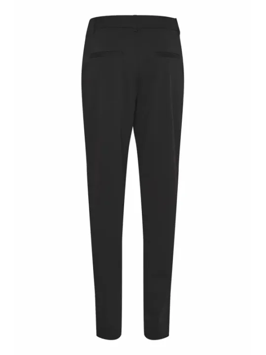 Schwarze, hochtaillierte Ichi Hosen