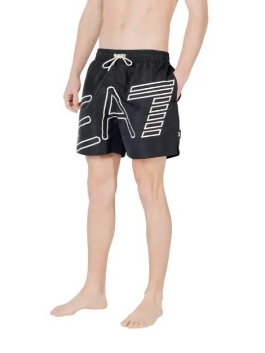 Schwarze EA7 Herren Badehose