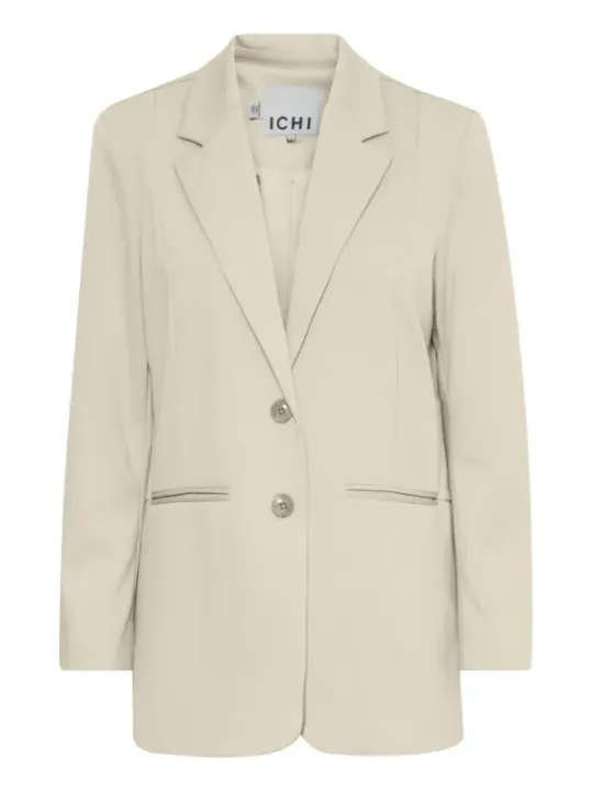 Beiger Ichi 470933 Blazer mit Knöpfen