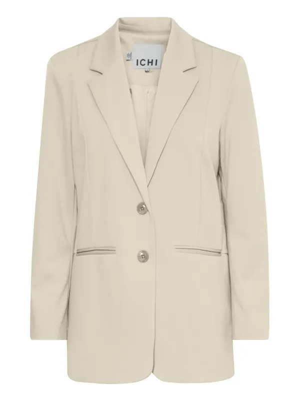 Beiger Ichi 470933 Blazer mit Knöpfen