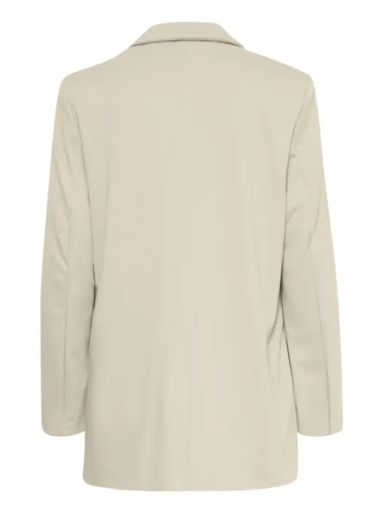 Beiger Blazer Rückansicht glänzendes Material