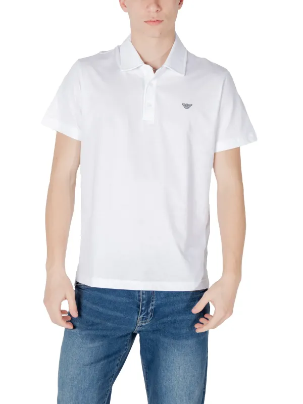 Weißes Emporio Armani Polohemd