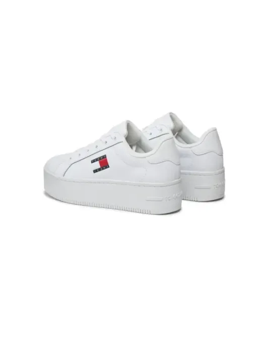 Weiße Tommy Hilfiger Leder Sneaker