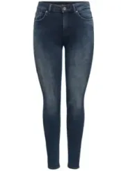 Dunkle blaue Jeans mit Abnutzung