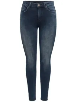 Dunkle blaue Jeans mit Abnutzung