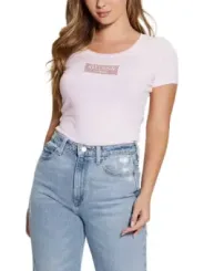 Rosa Guess T-Shirt Jeans Damen