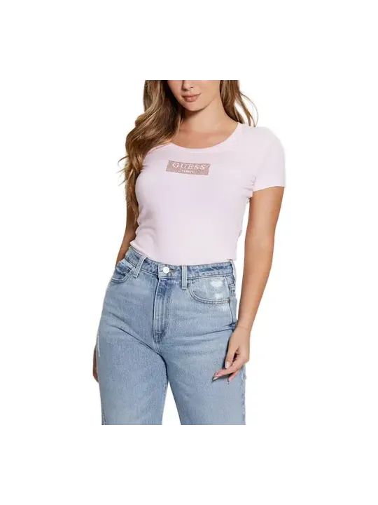 Rosa Guess T-Shirt Jeans Damen