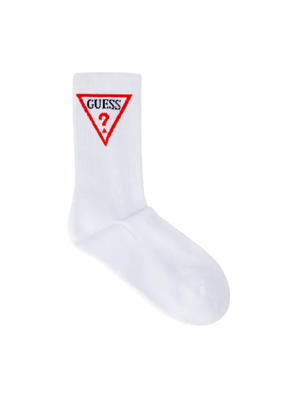 Weiße Socke mit GUESS-Logo