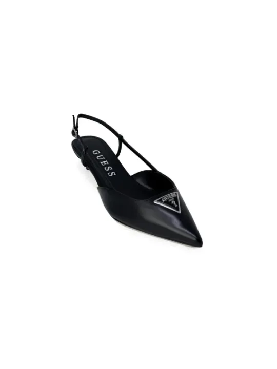 Schwarze Leder Guess Pumps spitze.