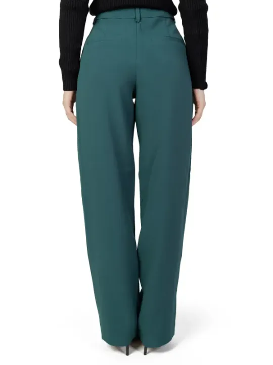 Teal hochtaillierte Modenhose Rückansicht