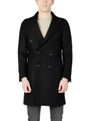 Doppelreihiger Wollmantel mit Piping
