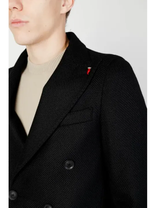 Schwarze doppelte Herrenjacke Mulish 470206