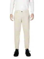 Khaki Hose mit Hosenbeinbund