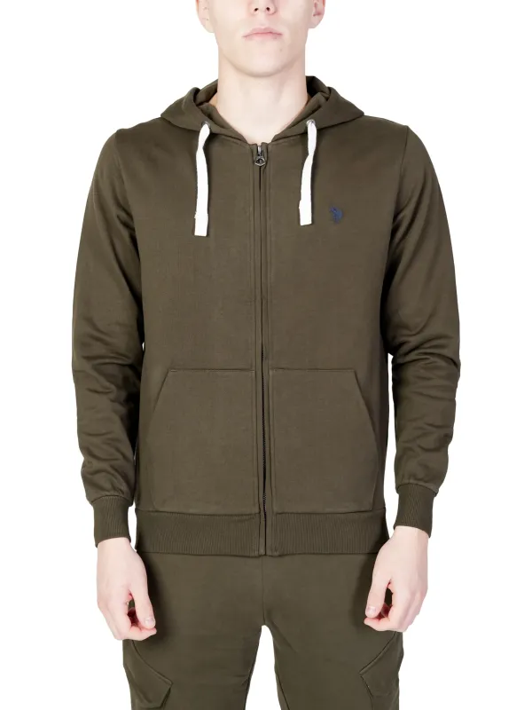 Olivgrünes Kapuzen- und Jogginganzug-Set