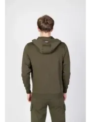 Grüner Kapuzenpullover mit UK-Flagge