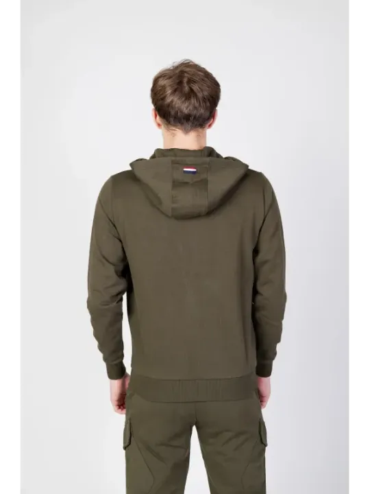 Grüner Kapuzenpullover mit UK-Flagge