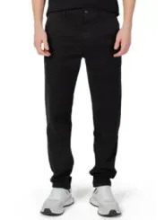 Schwarze Stoffhose schmal geschnitten