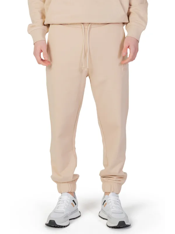 Beige Hugo 470129 Sweatpants mit Bündchen an den Knöcheln