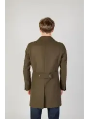 Vintage brauner Wollmantel mit Gürtel