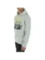 Grauer Superdry Kapuzenpullover mit Logo