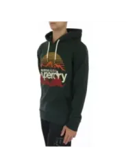Superdry grüner Kapuzenpullover mit Design