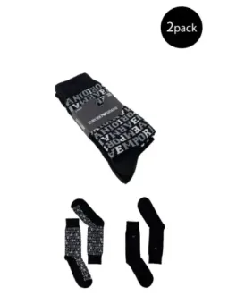 Armani Socken Zweierpack schwarze Verpackung