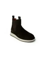 Dunkle braune Chelsea-Stiefelette mit Plattform