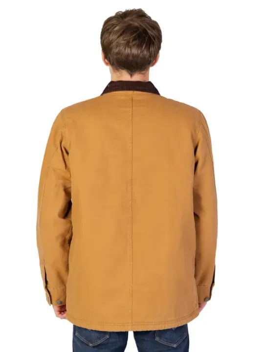 Braune Dickies Jacke mit Strickkragen