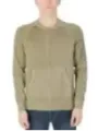 Taupe Baumwoll-Pullover mit Reißverschluss