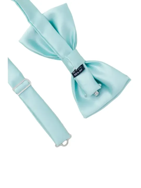 Mint-satin Punto Sella Fliege