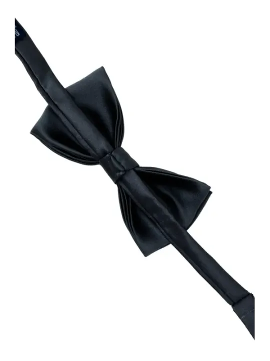 Schwarze Seidenfliege Punto Sella Cravatte