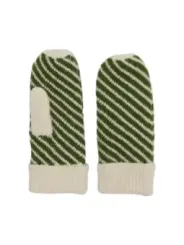 Grüne und weiße Winterhandschuhe