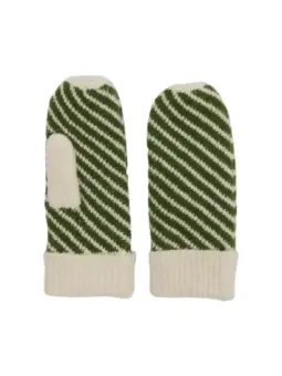 Grüne und weiße Winterhandschuhe