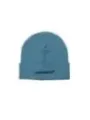 Helle blaue Strickmütze mit Logo
