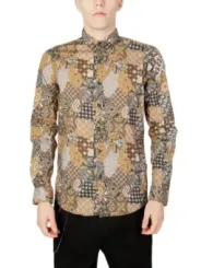 Musterhemd mit klassischem Kragen Knopfleiste