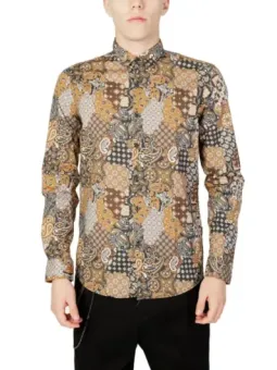 Musterhemd mit klassischem Kragen Knopfleiste