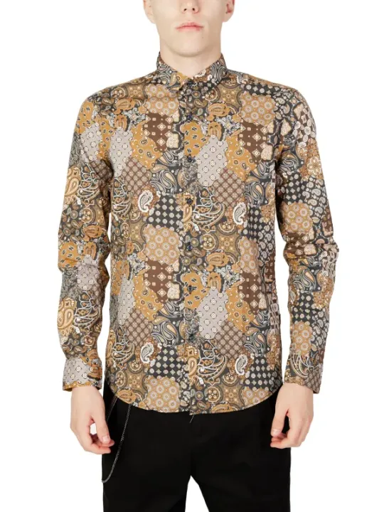 Musterhemd mit klassischem Kragen Knopfleiste