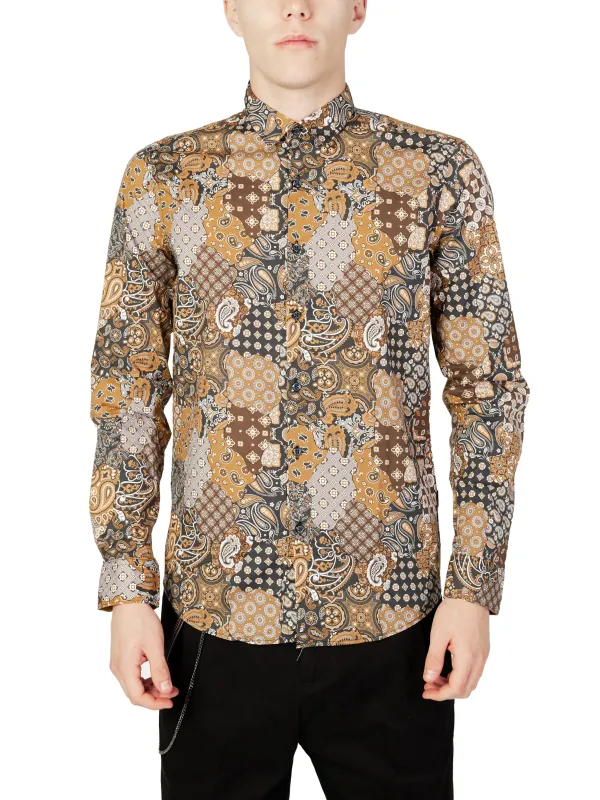 Musterhemd mit klassischem Kragen Knopfleiste