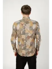 Schlangenblumenhemd, Rückansicht, modische Kleidung