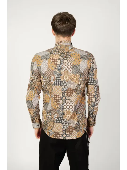 Schlangenblumenhemd, Rückansicht, modische Kleidung