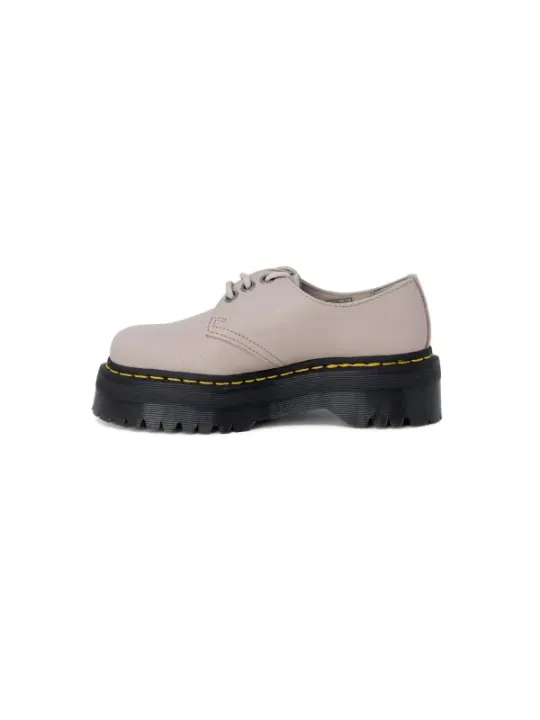 Beige Lederstiefel mit gelber Naht