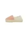 Leichte rosa Espadrilles mit Sohle.